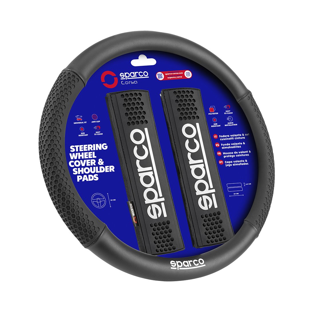 Sparco Cubre Volante + Cubre Cinturon Sps150kbk